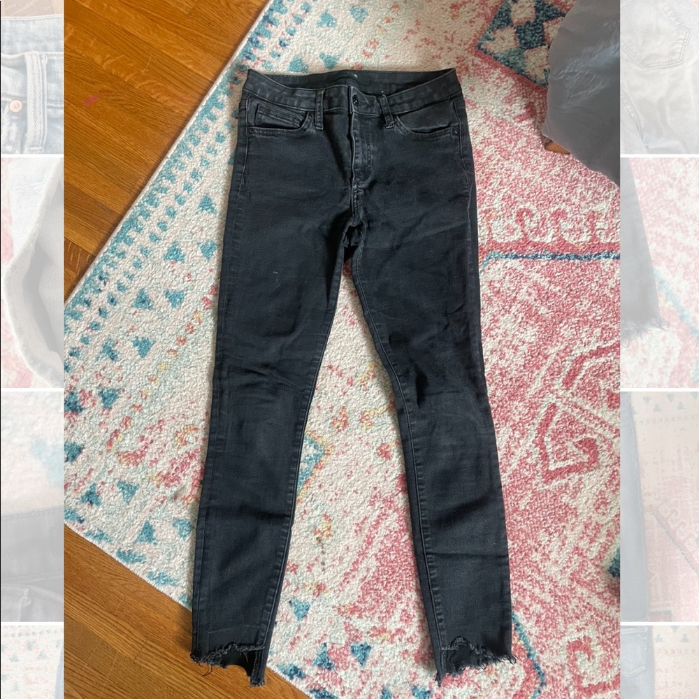 Joe’s Jeans Women’s Black Ankle Frayed Jeans 26